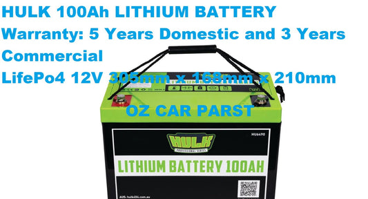 NEW HULK LITHIUM BATTERY 100Ah LITHIUM BATTERY LifePo4 Lithium 100-AH