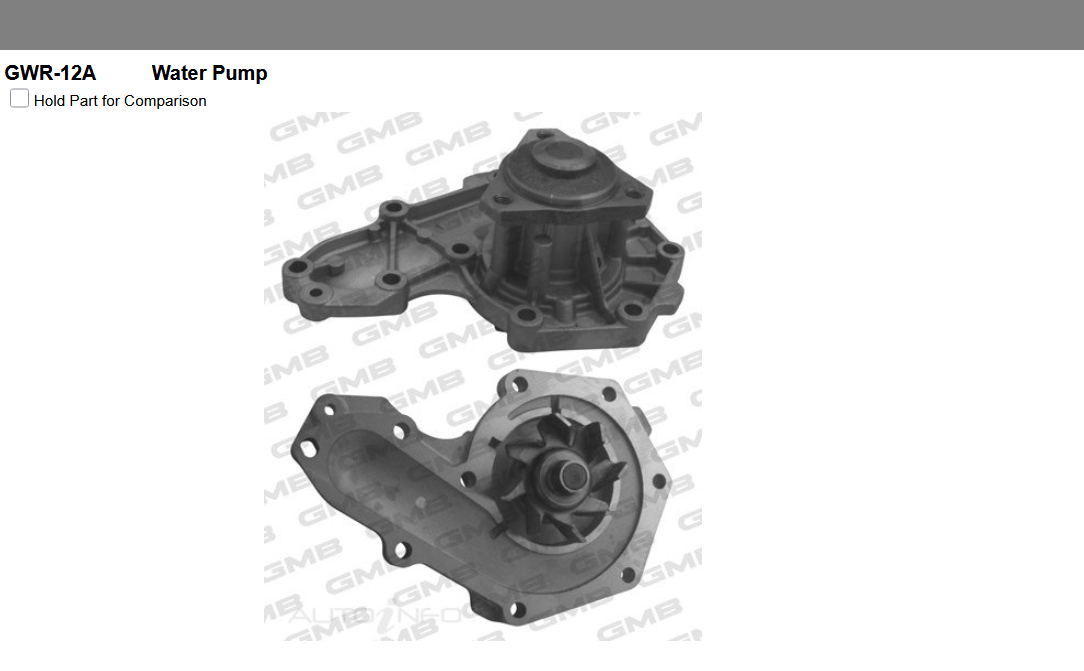 GENUINE GMB WATER PUMP+GASKET+SILICONE FOR Renault 25 2.2 B29 (B29E) (GWR-12A)