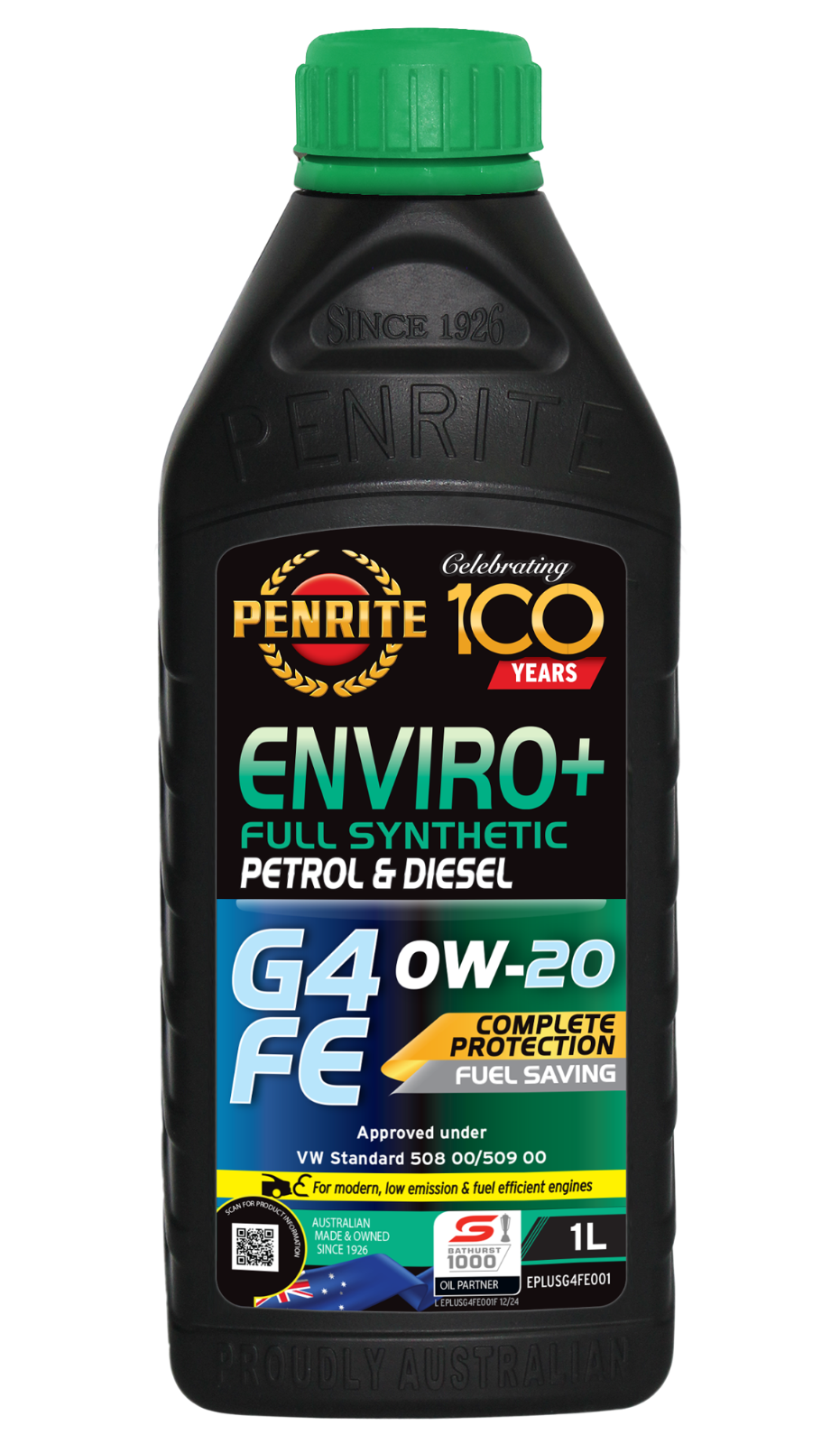 X6-BOTTLE *PENRITE* ENGINE OIL -EPLUSG4FE001-  ENVIRO+ G4 FE 0W-20 (FULL SYN)