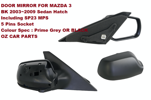 RIGHT HAND DRIVERS SIDE ELECTRIC DOOR MIRROR FOR FOR MAZDA 3 BK 2003-2009 5 PIN