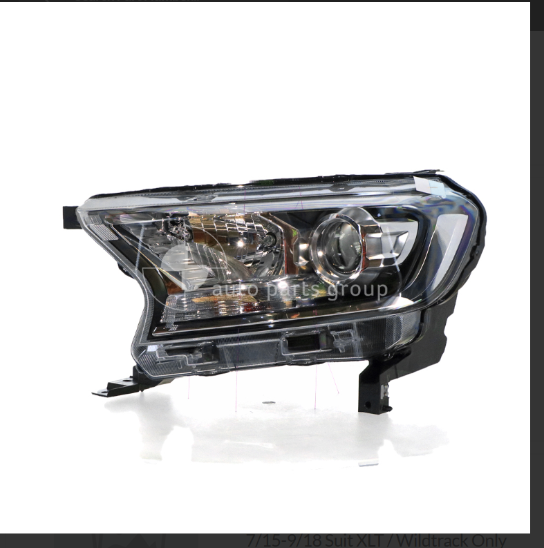 GENUINE LEFT HEADLIGHT FOR FORD RANGER PX2 7/15-9/18 Suit XLT / Wildtrack Only