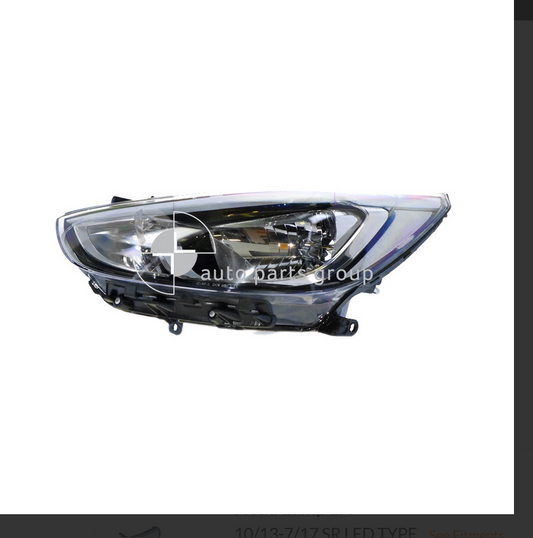 NEW LEFT HEADLIGHT FOR HYUNDAI ACCENT RB 10/2013-8/2017 HALOGEN TYPE