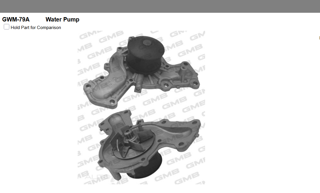 GENUINE GMB WATER PUMP+GASKET+SILICONE FOR Mitsubishi Pajero 3.5L V75W SUV (V75W