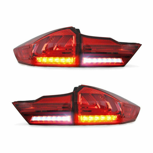 PAIR LED Rear TAIL LIGHT For Honda City 2014-2017 Tail Light Set