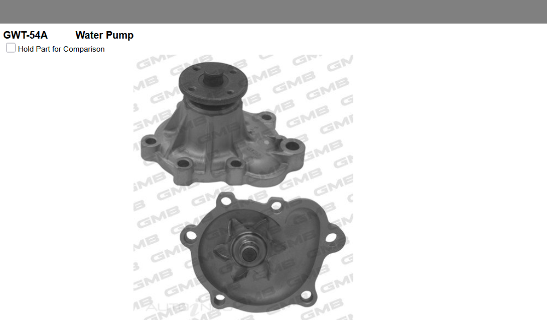GENUINE GMB WATER PUMP+GASKET+SILICONE FOR Toyota Hilux 1.8L (YN85, YN90)