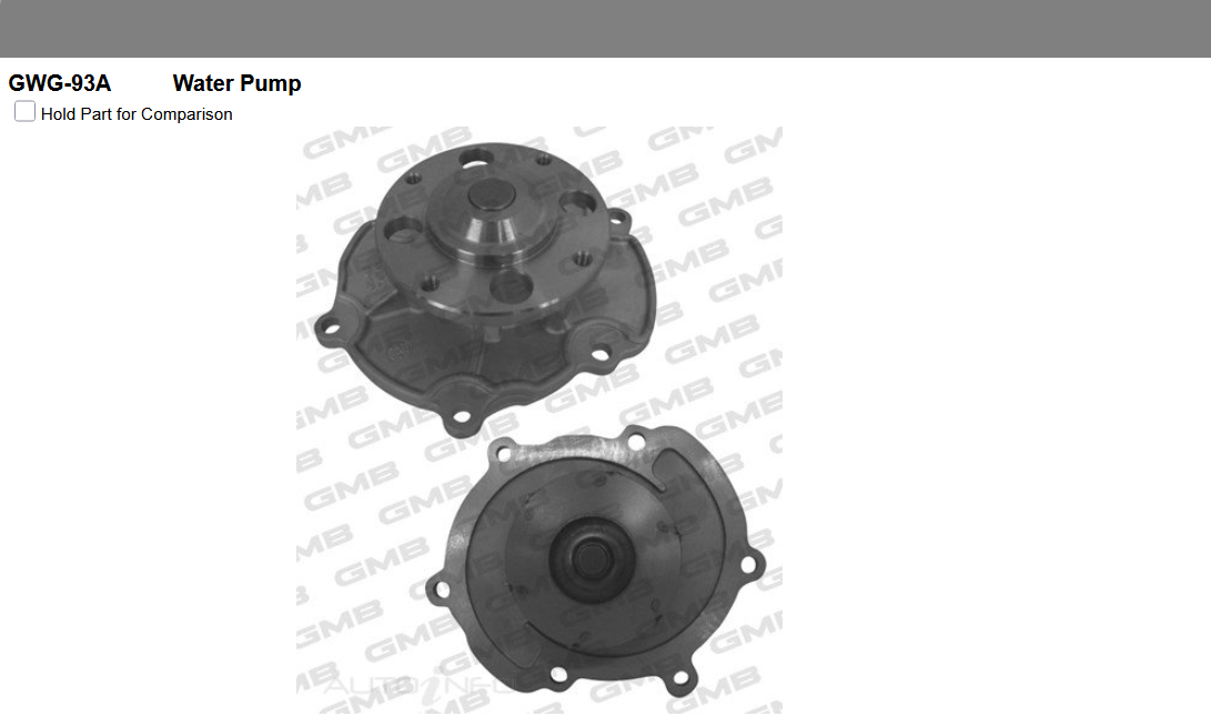 GENUINE GMB WATER PUMP+GASKET+SILICONE FOR Holden COMMODORE SV6 VZ VE VF ALL