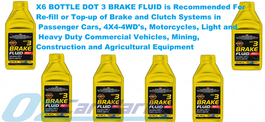 X6 BOTTLE DOT 3 Brake or Clutch System FLUID OIL DOT3 OIL DOT-3 **PENRITE**