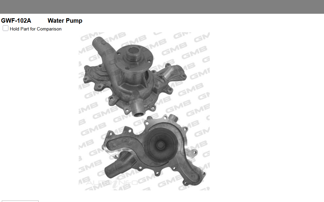 GENUINE GMB WATER PUMP+GASKET+SILICONE FOR Ford Explorer 4.0L UT (UT)