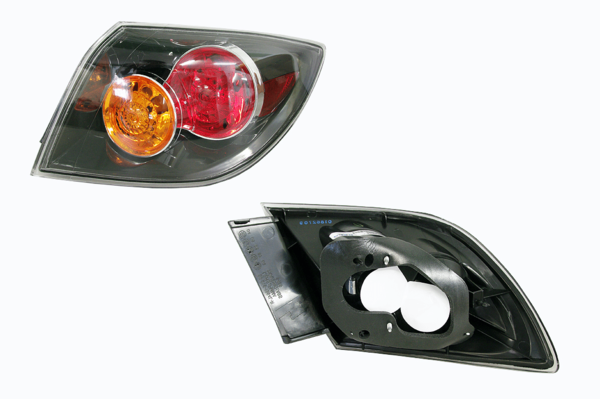 NEW DRIVER SIDE TAIL LIGHT FOR MAZDA 3 HATCHBACK BK 01/04-12/08 BLACK/AMBER/RED