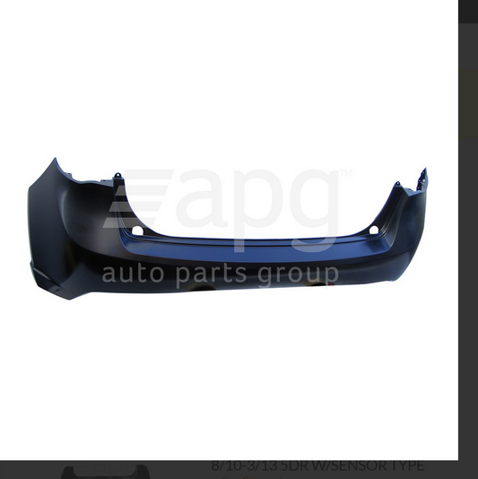 GENUINE REAR BUMPER BAR FOR KIA CERATO 8/2010-3/2013 5-DOOR WITHOUT SENSOR TYPE