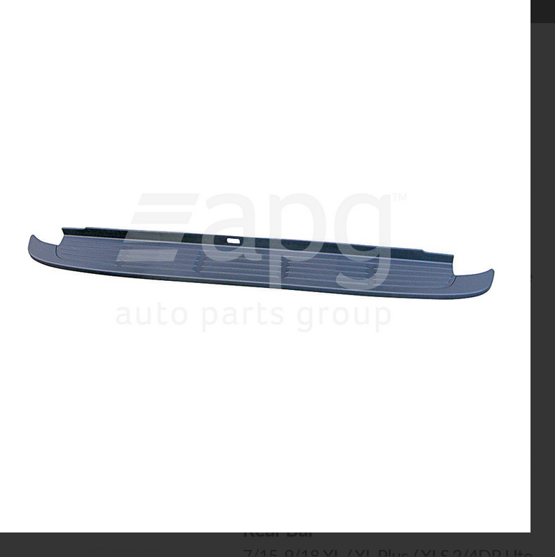 GENUINE REAR BUMPER BAR FOR MAZDA BT50 7/2015-9/2018 XL / XL Plus  UPPER SECTION