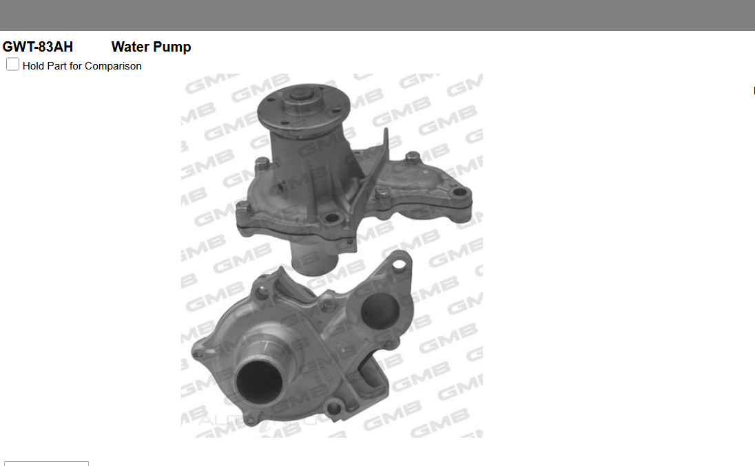 GENUINE GMB WATER PUMP+GASKET+SILICONE FOR Holden Nova 1.6L LF LG