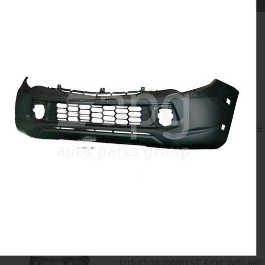 GENUINE FRONT BAR BUMPER FOR MITSUBISHI TRITON MQ 1/2015-11/2018 FLARE TYPE