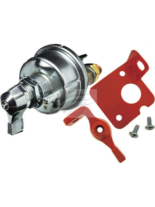 NEW HEAVY DUTY BATTERY MASTER SWITCH WITH RED LOCKOUT LEVER KIT COPPER