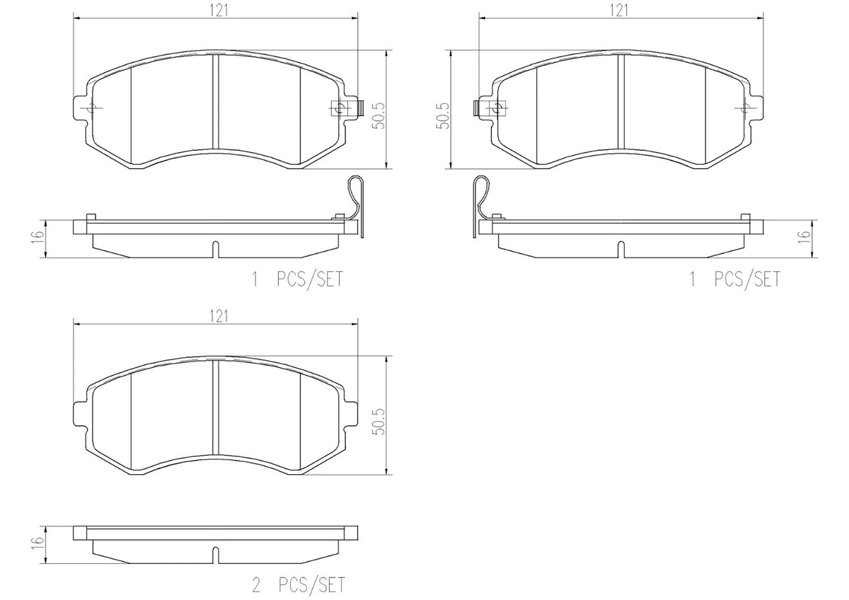 Brembo Brake Pad Set For Nissan Patrol GR V Wagon / Pickup / Chassis (Y61)