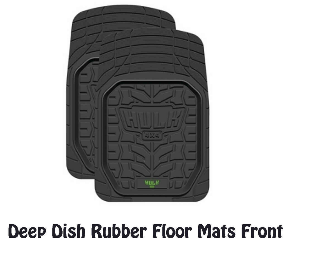 NEW FRONT RUBBER FLOOR MATS Universal FOR 4WD 2WD 2 DOOR 4 DOOR UTES HEAVY DUTY