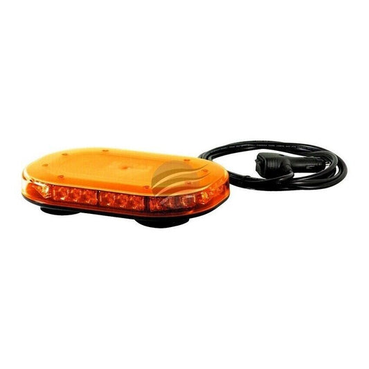 NEW LED Amber Mini Lightbar 12/24V Magnetic Mount Amber Lens 21X