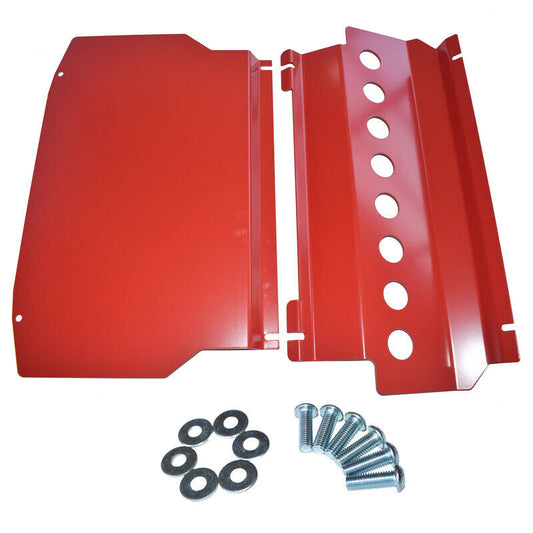 Red Bash Plate Set For Mitsubishi Pajero NS NT NW NX Underbody Guard 2006-2022