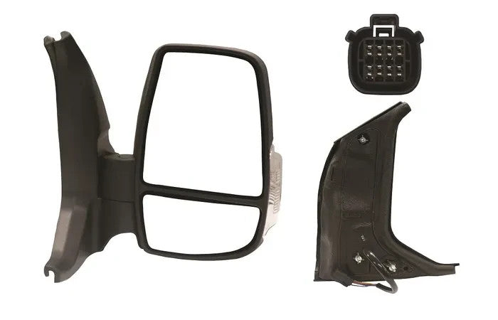 NEW RIGHT DOOR MIRROR FOR FORD TRANSIT VO 9/2014-4/2019 BLINKER+HEATED+FOLDING