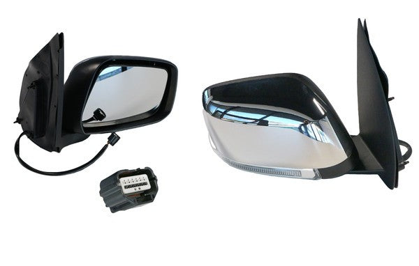 NEW RIGHT SIDE DOOR MIRROR FOR NISSAN NAVARA D40 12/05-04/15 PUDDLE LIGHT HEATED