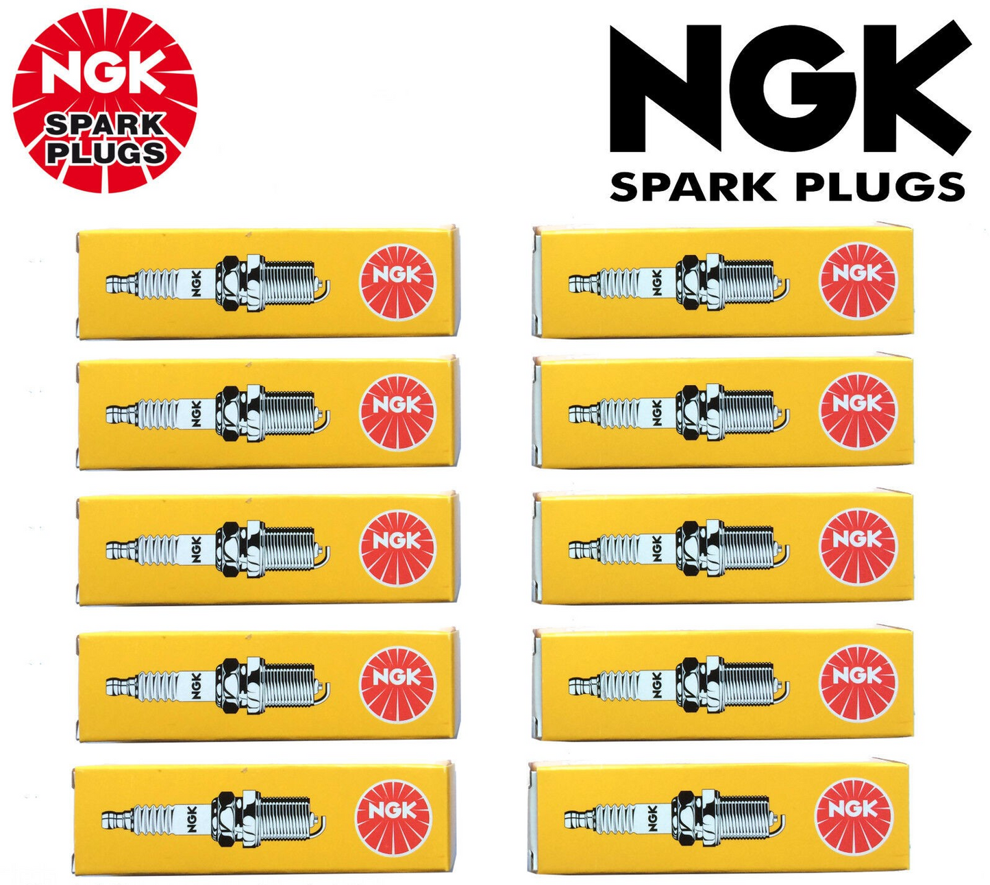 10x GENUINE NGK SPARK PLUG SET FOR B9ES