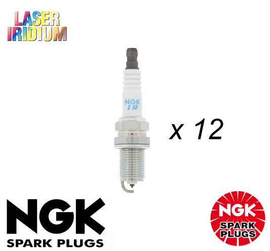 12x LASER IRIDIUM NGK SPARK PLUG SET FOR Toyota Century GZG50 5.0L V12 (1GZ-FE)