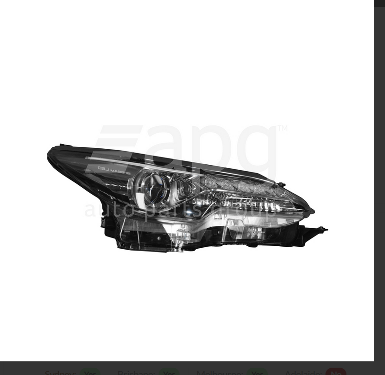NEW RIGHT HEADLIGHT FOR TOYOTA FORTUNER CRUSADE WAGON LED TYPE 7/2015-7/2022