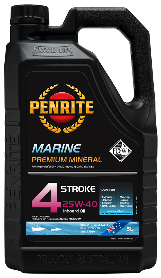 MARINE ENGINE OIL MARINE INBOARD 4 STROKE 25W-40 (Mineral) PENRITE *MAR25W40005*