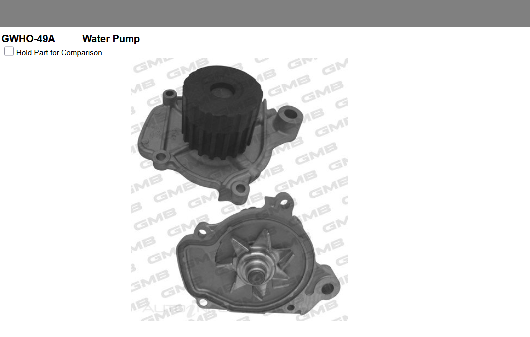GENUINE GMB WATER PUMP & GASKET & SILICONE FOR Honda Civic 1.6L EJ,EK (EK1)
