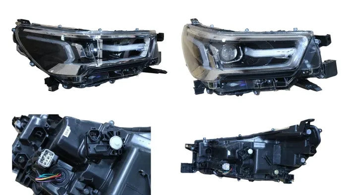 NEW RIGHT LED HEADLIGHT FOR TOYOTA HILUX 05/2020-ON INSIDE CHROME SURROUND TYPE