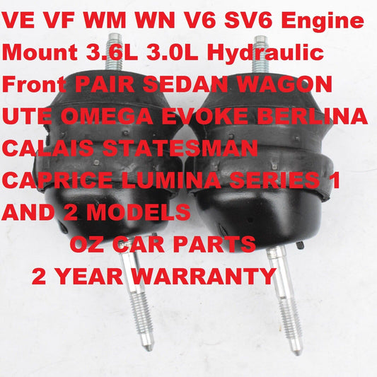 VF EVOKE SV6 V6 3.0L 3.6L ENGINE MOUNTS HOLDEN COMMODORE 2006-2017 NEW PAIR