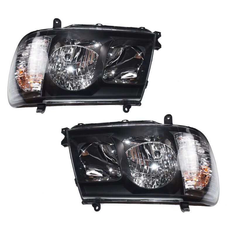 Pair Angel Eyes Head Lights Fit For Toyota Landcruiser 100 Series 2005-2007