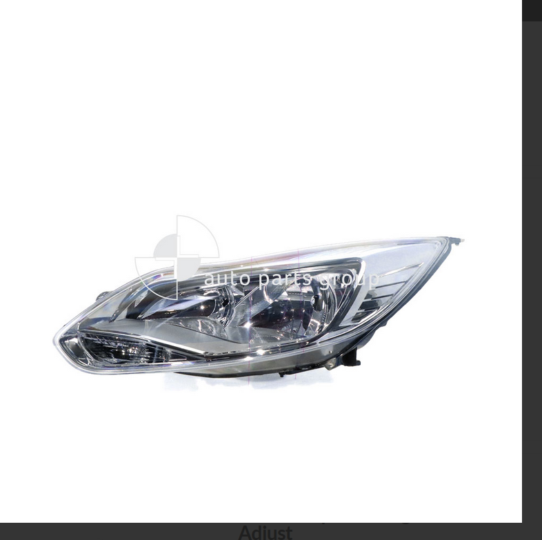 NEW LEFT HEADLIGHT FOR FORD FOCUS LW 4/11-6/12 CHROME HALOGEN MANUAL ADJUST