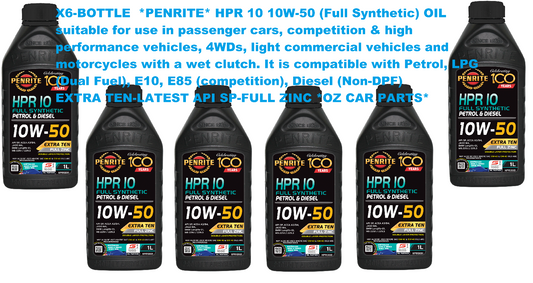 X6-BOTTLE *PENRITE*  HPR 10 10W-50 (Full Synthetic)  HPR10001 ENGINE OIL