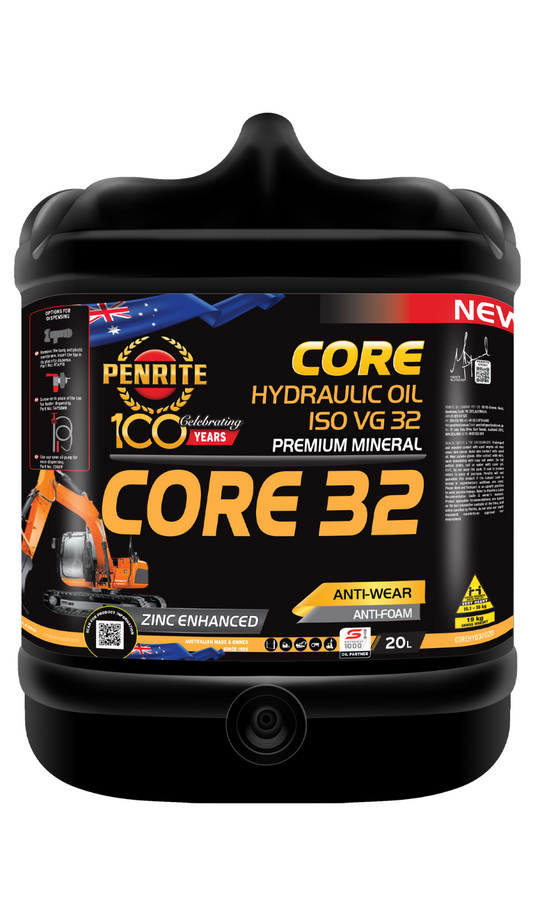 20-Litre *PENRITE* COREHYD32020  CORE HYDRAULIC 32 (Mineral) OIL