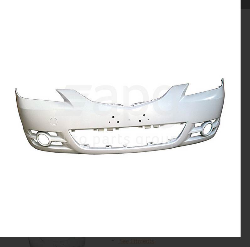 GENUINE FRONT BUMPER BAR FOR MAZDA 3 - SEDAN SP23 1/2004-6/2006