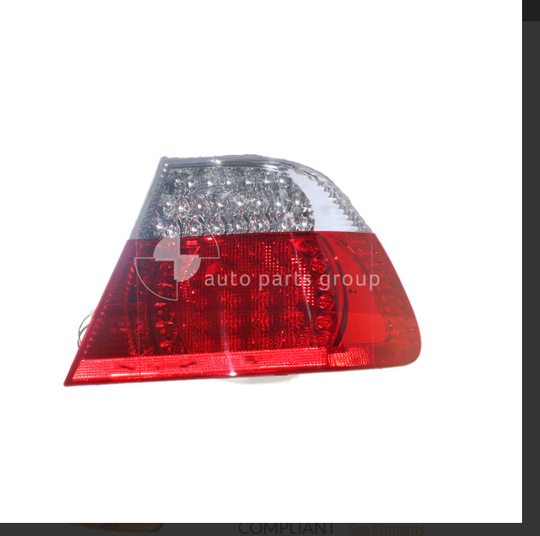 NEW DRIVER TAIL LIGHT LAMP FOR BMW E46 3/2003-2005 2-DOOR COUPE CLEAR/RED LED