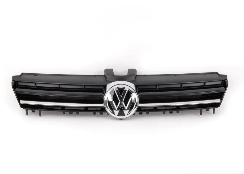 GENUINE FRONT GRILLE FOR Volkswagen Golf A7 8/2016-5/2017 Satin black/high chrom