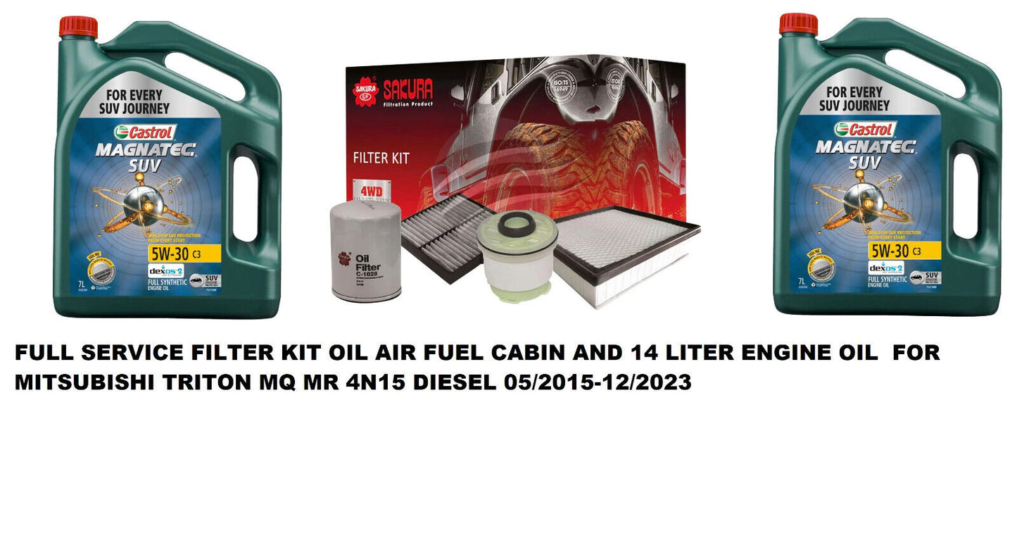 FULL SERVICE KIT OIL AIR FUEL CABIN WITH OIL FOR MITSUBISHI TRITON MQ MR 4N15