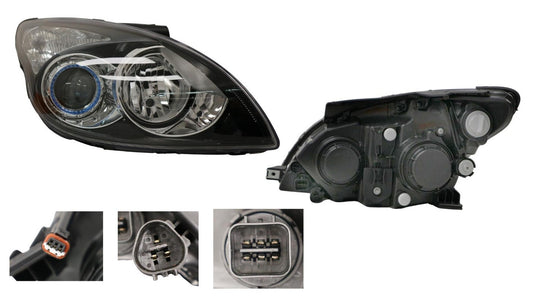 NEW DRIVER SIDE HEADLIGHT FOR HYUNDAI I30 FD 04/2010-04/2012 BLACK HEADLIGHT