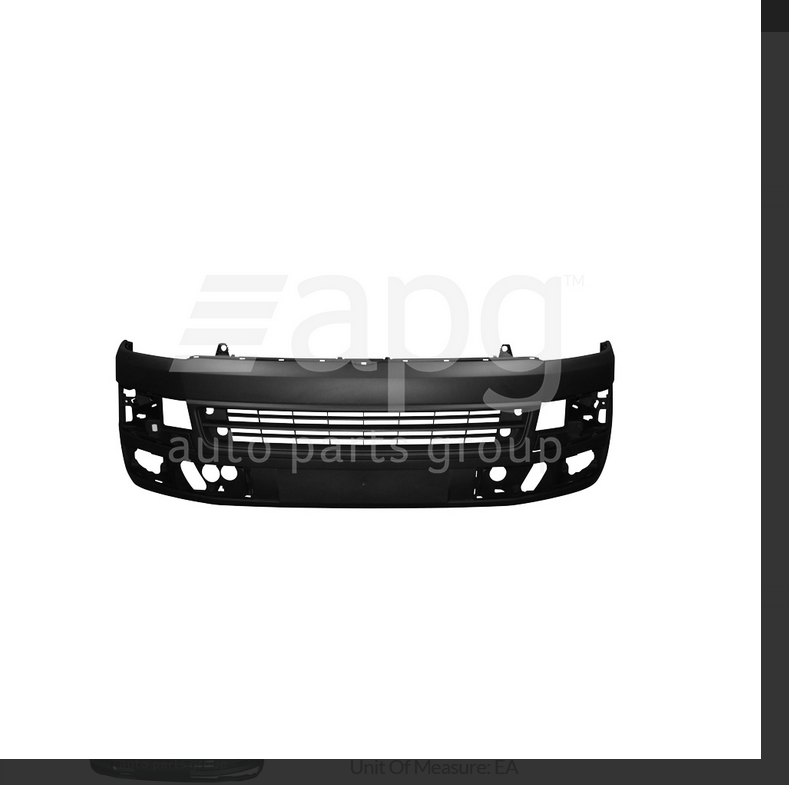 GENUINE FRONT BUMPER BAR FOR VOLKSWAGEN TRANSPORTER 5/2013-12/2015 BLACK