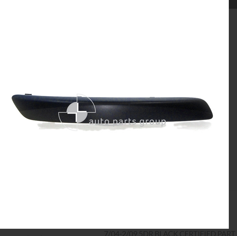 GENUINE FRONT BAR RIGHT MOULD FOR Volkswagen Golf MK-5 7/2004-2/2009 5-DOOR BLAC