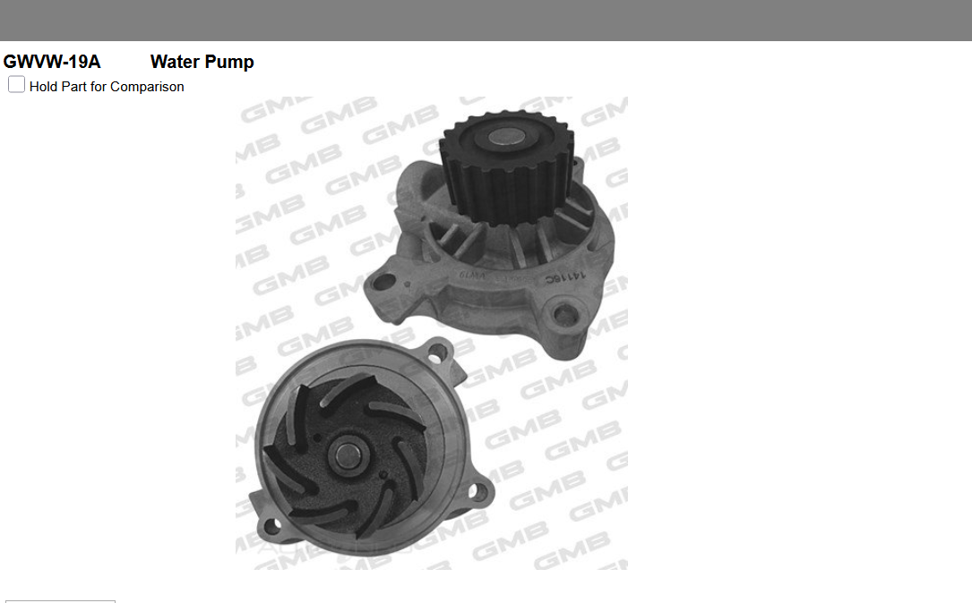 GENUINE GMB WATER PUMP+GASKET+SILICONE FOR Volvo XC70 2.4L BZ D / D4 AWD