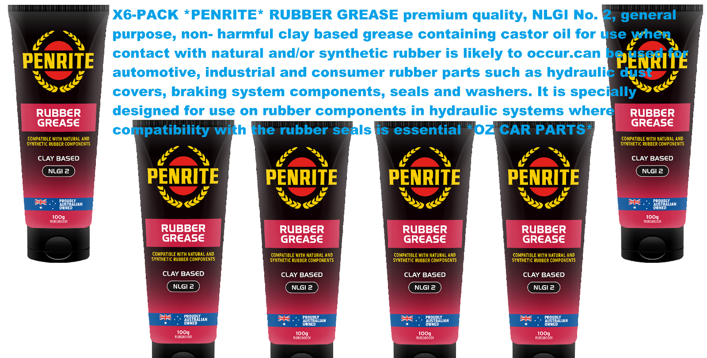 X6-PACK  RUBBER GREASE  RUBGR0001 - *PENRITE*
