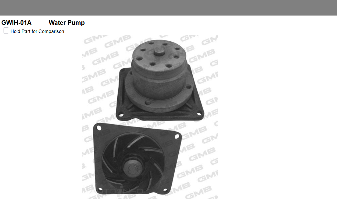GENUINE GMB WATER PUMP & GASKET & SILICONE FOR International Scout II 5.0L SUV