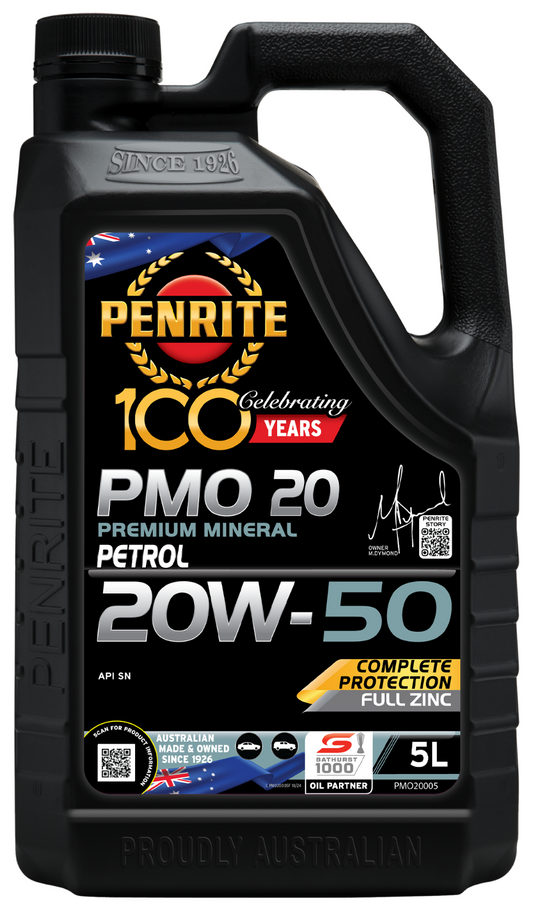 5-Litre- ENGINE OIL *PENRITE* PMO20005  PMO 20 (PREMIUM MINERAL) SAE 20W-50