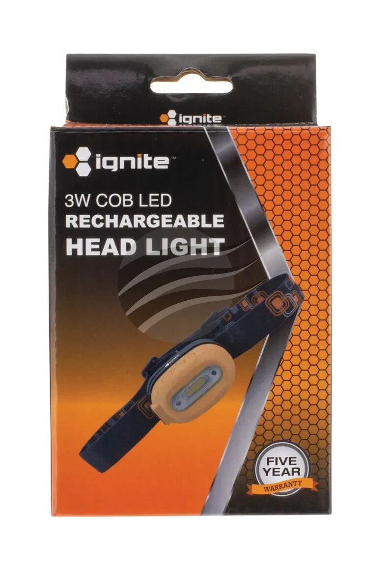 NEW RECHARGBLE LED HEADLAMP W/ ON/ OFF MOTION SENSOR 280 Lmns