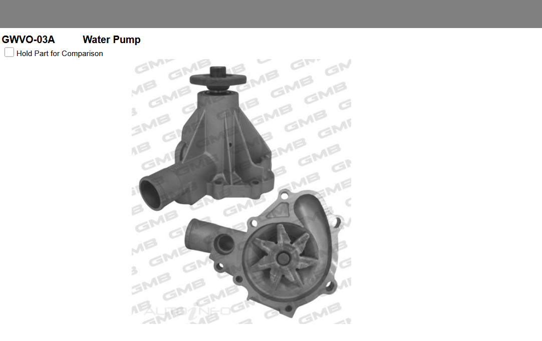 GENUINE GMB WATER PUMP+GASKET+SILICONE FOR Volvo 740 2.3L 744-745-