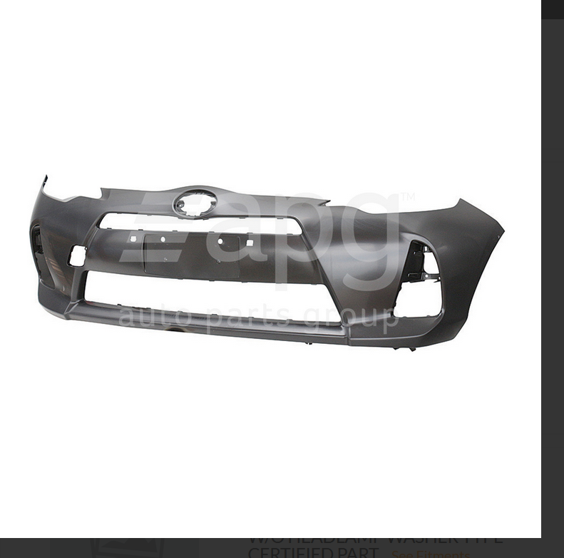 GENUINE FRONT BUMPER BAR FOR TOYOTA PRIUS-C 12/2011-2/2015 W/O HEADLAMP WASHER T