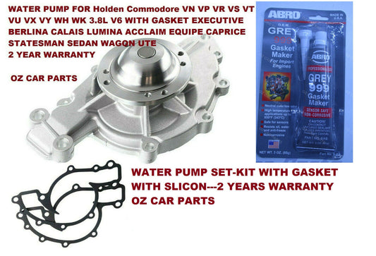 WATER PUMP SET-KIT FOR HOLDEN COMMODORE VY V6 NEW WITH SILICONE